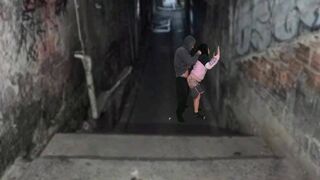 Néger luvnya keményen megkúrva a favela domb urával a funk tánc után